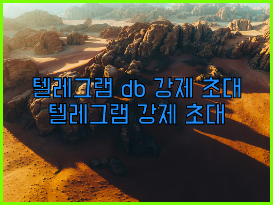 텔레그램 그룹 db 강제초대 프로그램